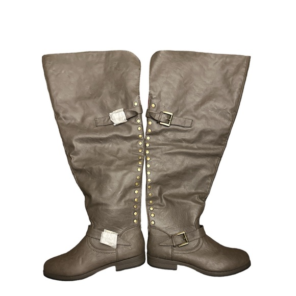 JOURNEE COLLECTION WOMEN'S KANE WIDE CALF BOOTS,BROWN,US SIZE 8.5 MEDIUM,NEW - Picture 2 of 7